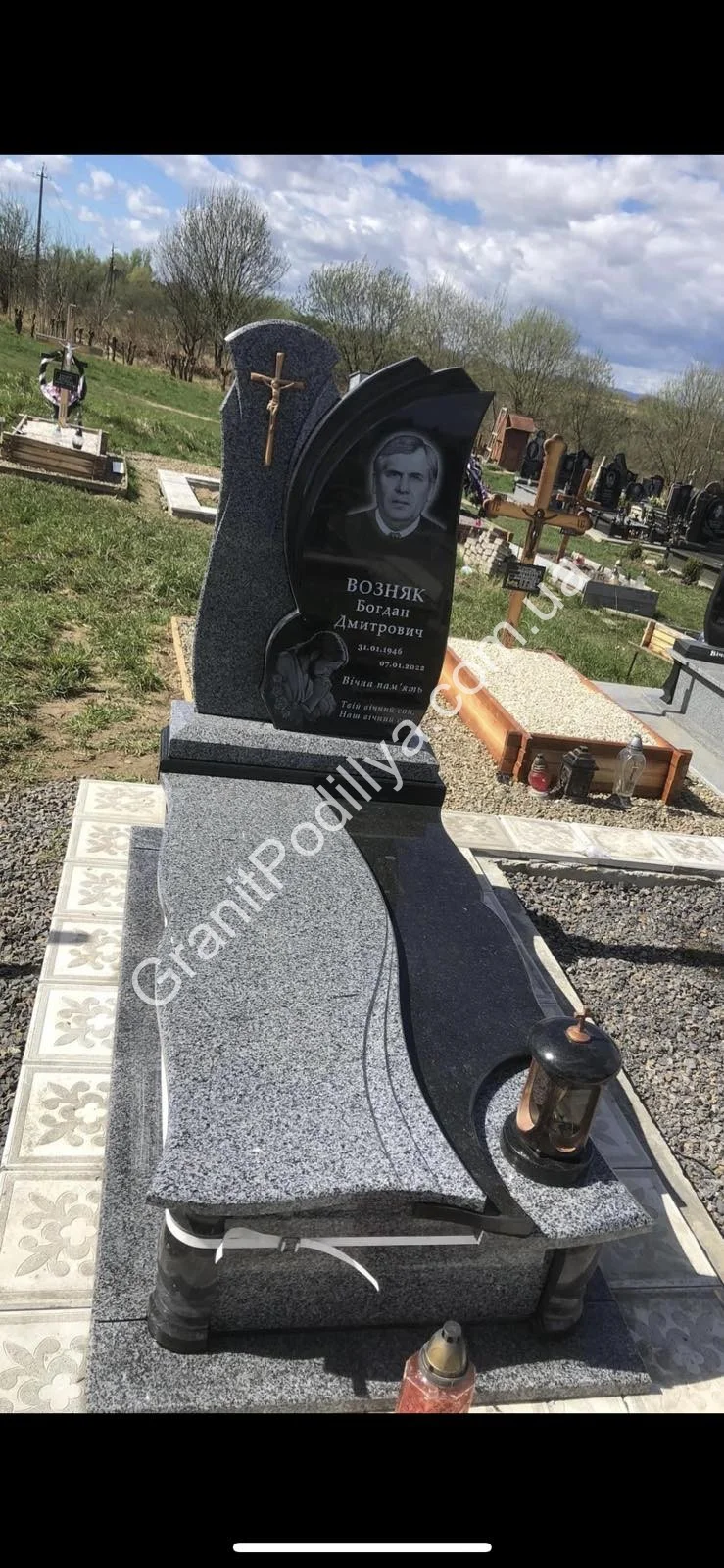 Подвійний пам'ятник з граніту - Кам'янець-Подільський | GranitPodillya